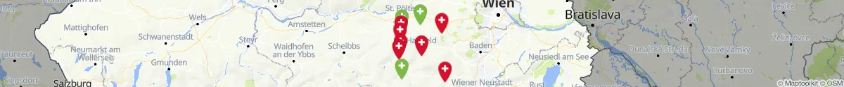 Kartenansicht für Apotheken-Notdienste in der Nähe von Ramsau (Lilienfeld, Niederösterreich)